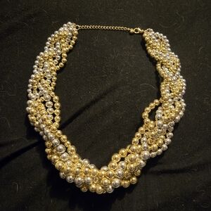 Fake silver and gold necklace
